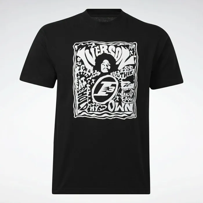 TShirts and Graphic Tees Mens Reebok Allen Iverson Hold My Own Graffiti Crew Multi
