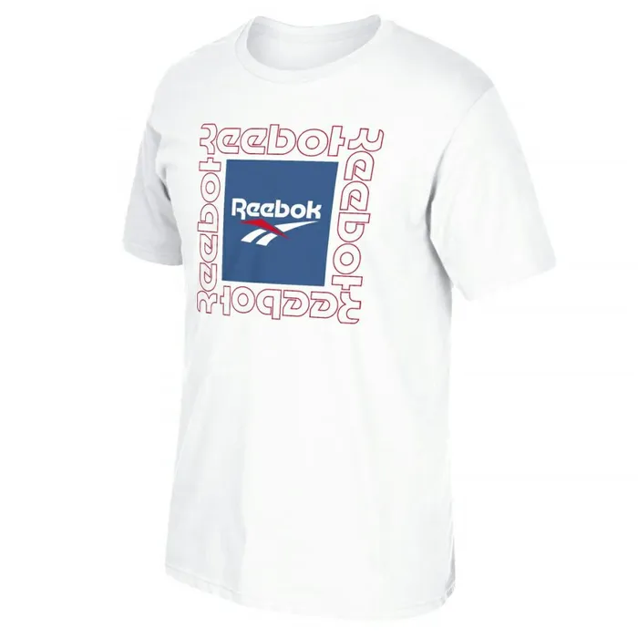 TShirts and Graphic Tees Mens Reebok Club C Vector Tee White Red Blue