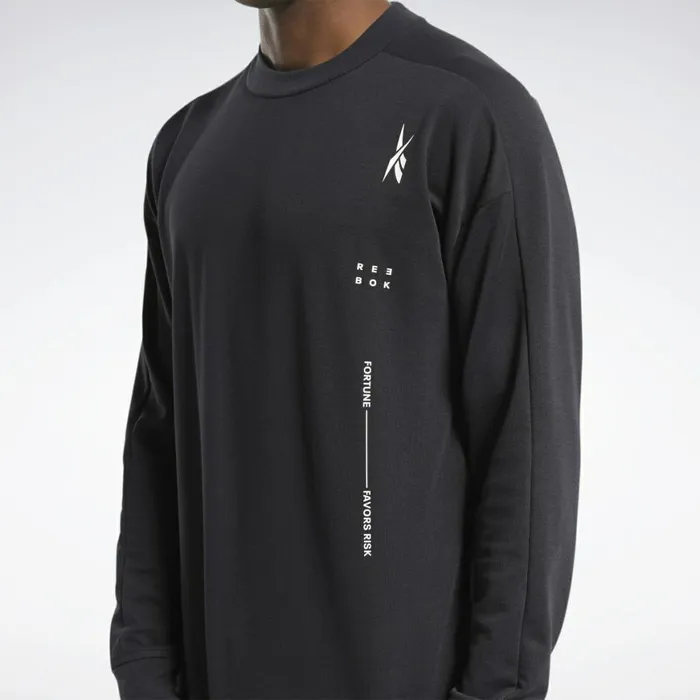 TShirts and Graphic Tees Mens Reebok Edgeworks Long Sleeve Tee Black