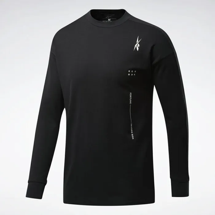 TShirts and Graphic Tees Mens Reebok Edgeworks Long Sleeve Tee Black