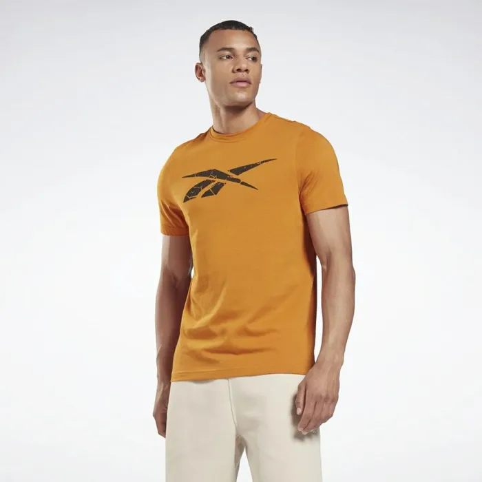 TShirts and Graphic Tees Mens Reebok Elevated Graphic TShirt Radiant Ochre