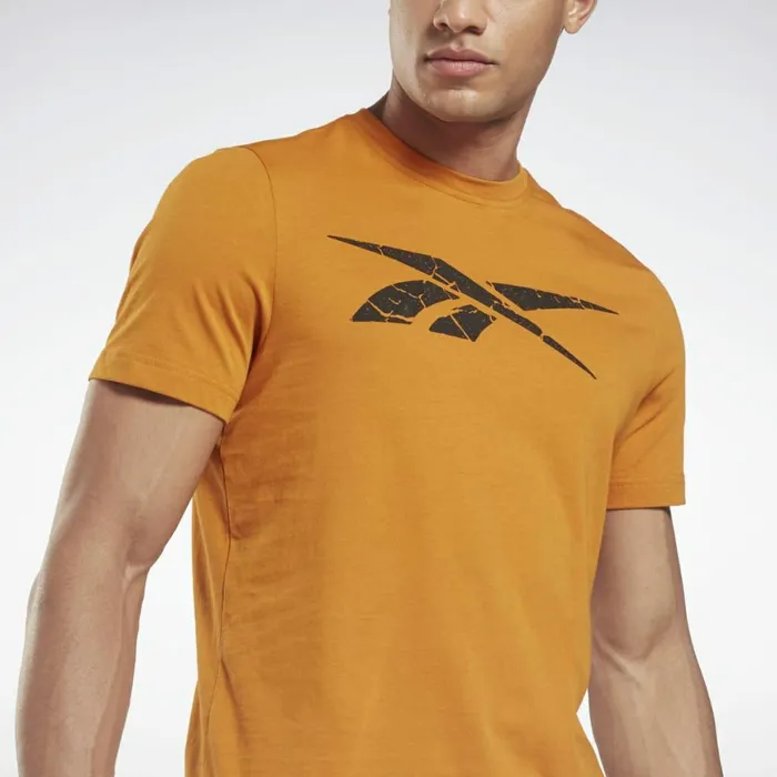 TShirts and Graphic Tees Mens Reebok Elevated Graphic TShirt Radiant Ochre