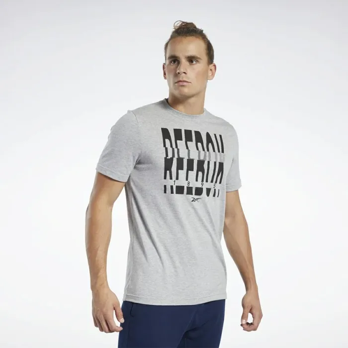 TShirts and Graphic Tees Mens Reebok Graphic Series 1895 Crew Tee Medium Grey Heather TShirts and Graphic Tees Mens Reebok Graphic Series 1895 Crew Tee Medium Grey Heather