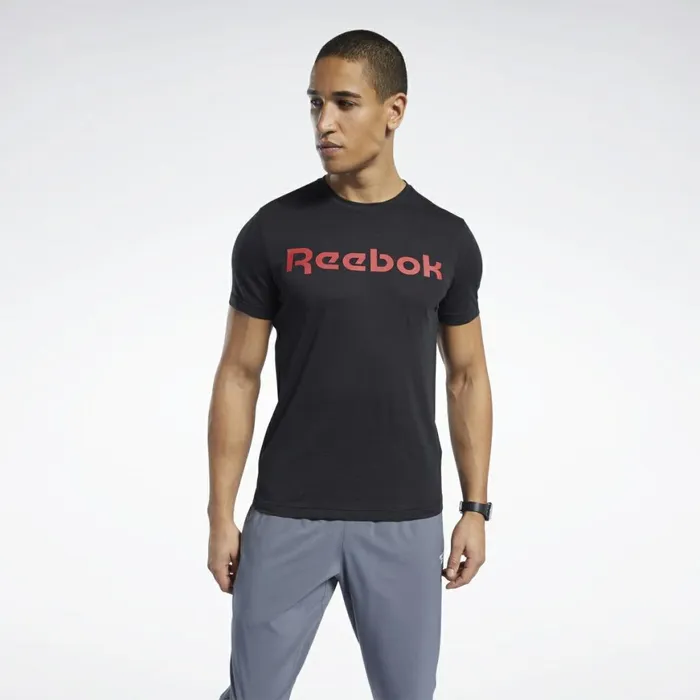 TShirts and Graphic Tees Mens Reebok Graphic Series Linear Logo Tee Black