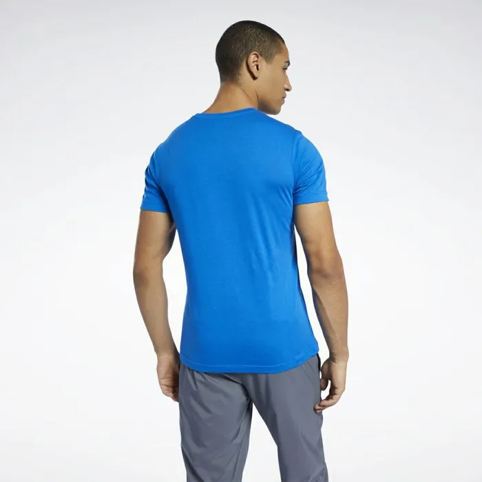 TShirts and Graphic Tees Mens Reebok Graphic Series Linear Logo Tee Blue Sport