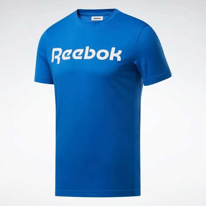 TShirts and Graphic Tees Mens Reebok Graphic Series Linear Logo Tee Blue Sport