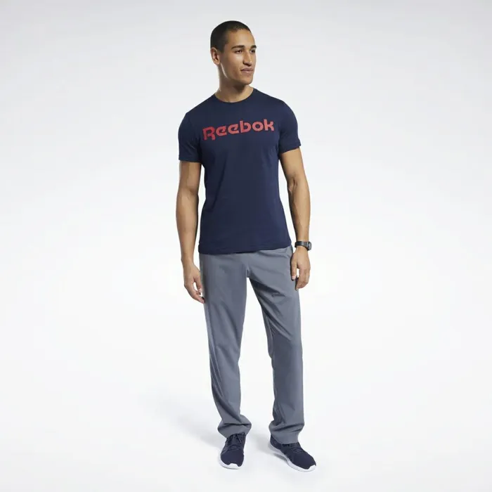 TShirts and Graphic Tees Mens Reebok Graphic Series Linear Logo Tee Faux Indigo