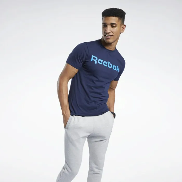 TShirts and Graphic Tees Mens Reebok Graphic Series Linear Logo Tee Vector Navy TShirts and Graphic Tees Mens Reebok Graphic Series Linear Logo Tee Vector Navy