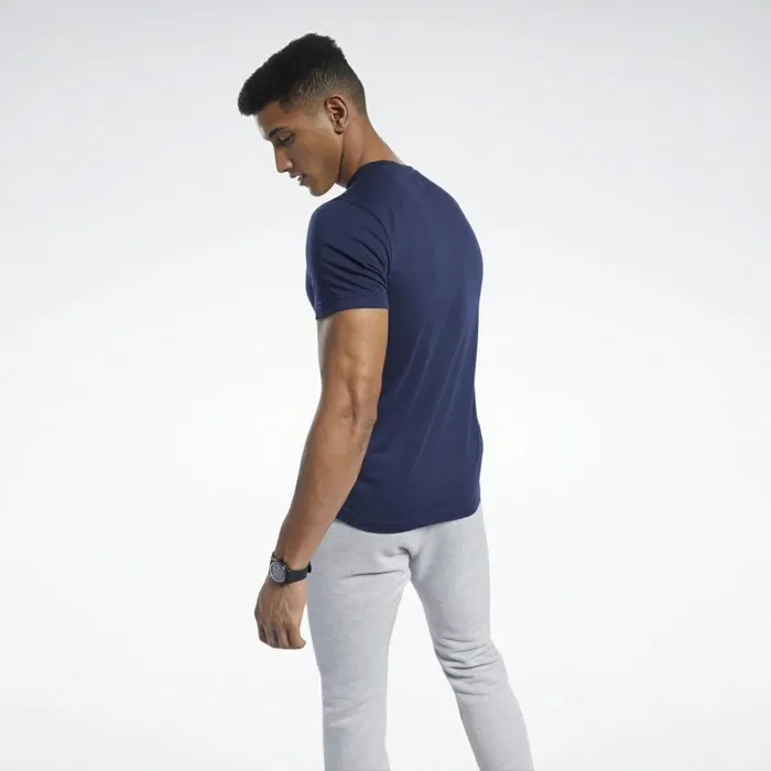 TShirts and Graphic Tees Mens Reebok Graphic Series Linear Logo Tee Vector Navy