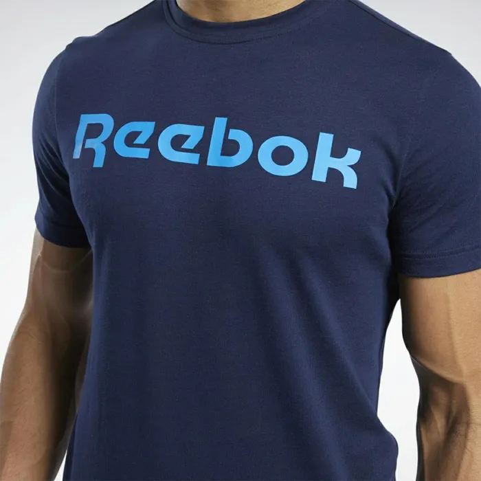 TShirts and Graphic Tees Mens Reebok Graphic Series Linear Logo Tee Vector Navy
