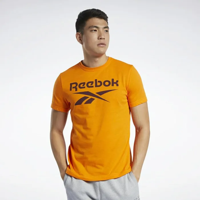 TShirts and Graphic Tees Mens Reebok Graphic Series Stacked Tee High Vis Orange TShirts and Graphic Tees Mens Reebok Graphic Series Stacked Tee High Vis Orange