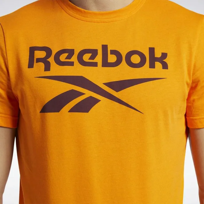 TShirts and Graphic Tees Mens Reebok Graphic Series Stacked Tee High Vis Orange
