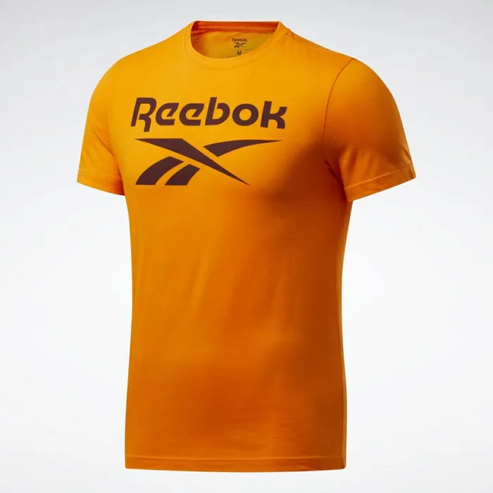 TShirts and Graphic Tees Mens Reebok Graphic Series Stacked Tee High Vis Orange