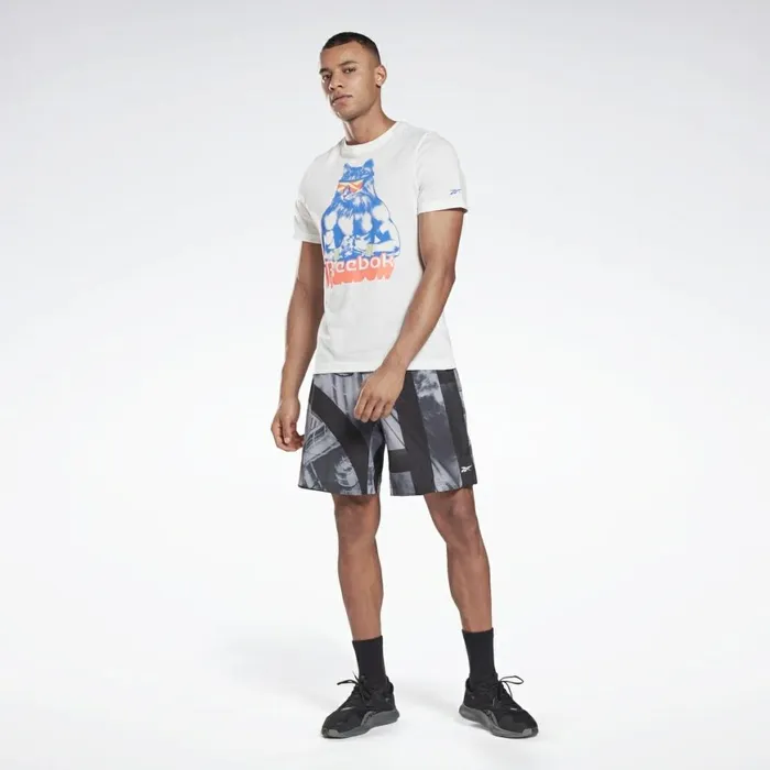 TShirts and Graphic Tees Mens Reebok Gritty Kitty TShirt White