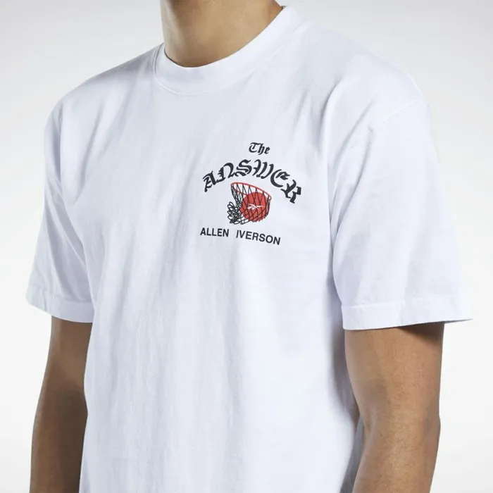 TShirts and Graphic Tees Mens Reebok Iverson Elements Of AI Short Sleeve Crewneck TShirt Multi