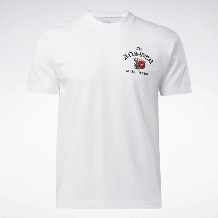 TShirts and Graphic Tees Mens Reebok Iverson Elements Of AI Short Sleeve Crewneck TShirt Multi