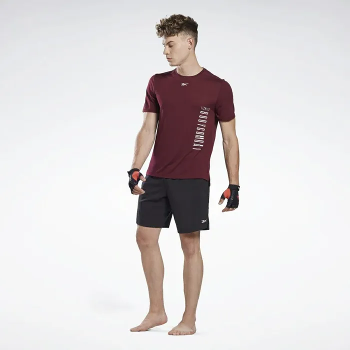 TShirts and Graphic Tees Mens Reebok LES MILLS BODYCOMBAT Supremium Tee Maroon