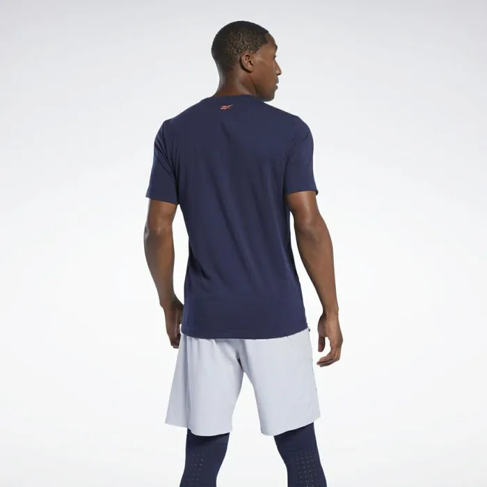 TShirts and Graphic Tees Mens Reebok Les Mills Cotton TShirt Vector Navy