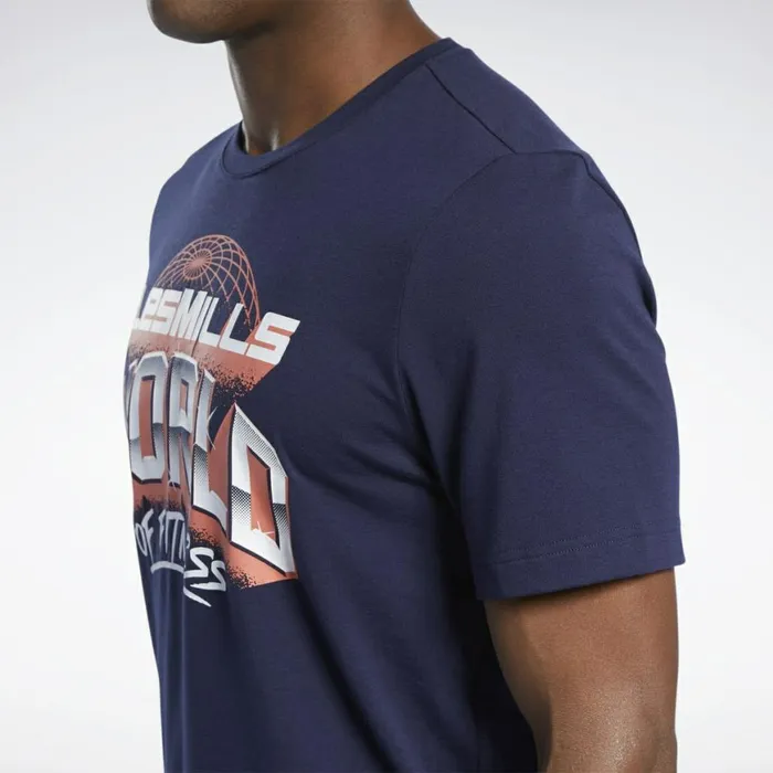 TShirts and Graphic Tees Mens Reebok Les Mills Cotton TShirt Vector Navy