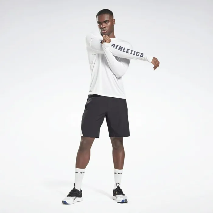 TShirts and Graphic Tees Mens Reebok Les Mills Long Sleeve TShirt White