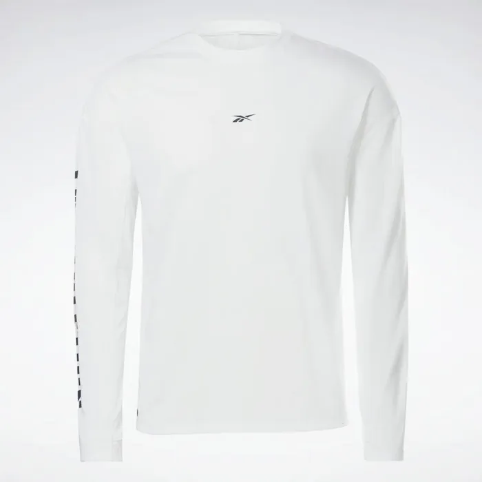 TShirts and Graphic Tees Mens Reebok Les Mills Long Sleeve TShirt White