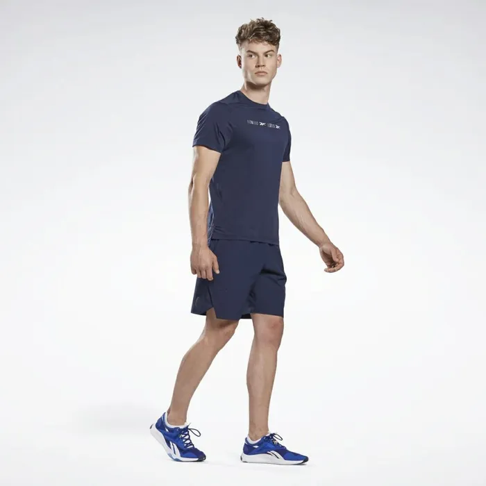 TShirts and Graphic Tees Mens Reebok LES MILLS Perforated Tee Vector Navy