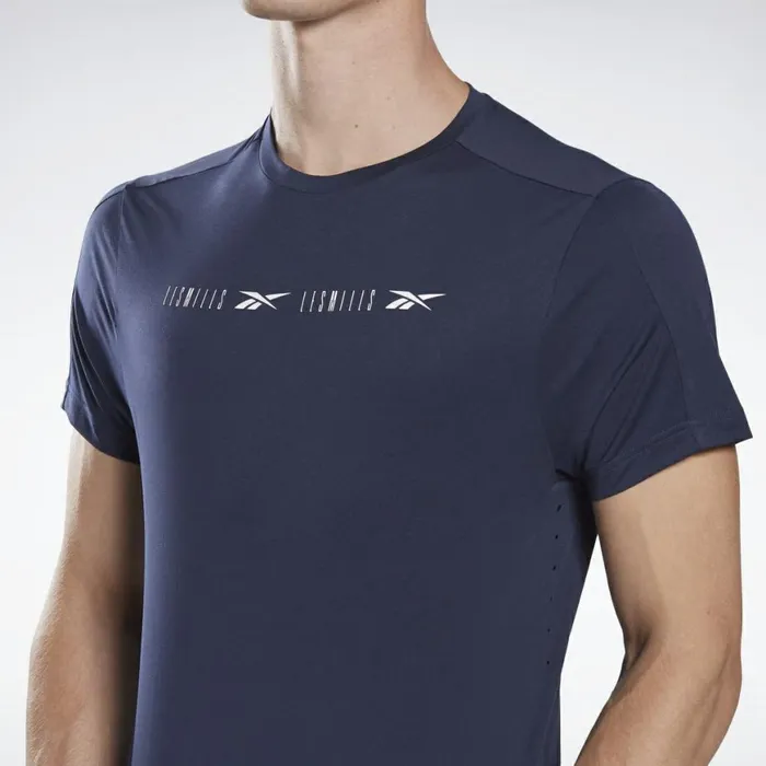 TShirts and Graphic Tees Mens Reebok LES MILLS Perforated Tee Vector Navy
