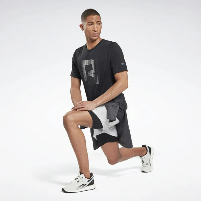 TShirts and Graphic Tees Mens Reebok Run ACTIVCHILL Graphic Tee Black