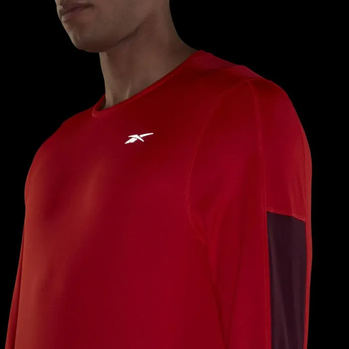TShirts and Graphic Tees Mens Reebok Running Essentials Long Sleeve Shirt Instinct Red