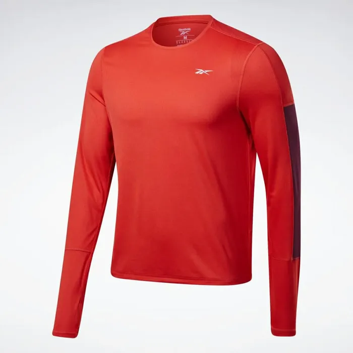 TShirts and Graphic Tees Mens Reebok Running Essentials Long Sleeve Shirt Instinct Red