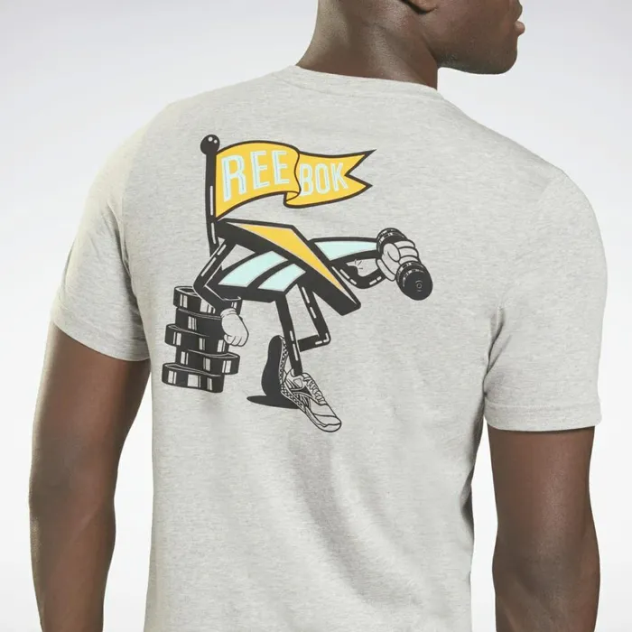 TShirts and Graphic Tees Mens Reebok Seasonal Graphic TShirt Medium Grey Heather