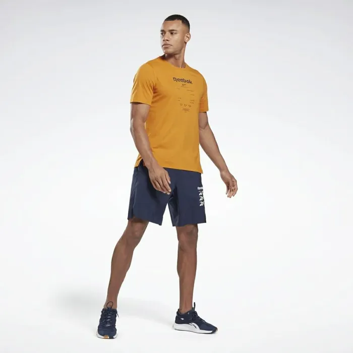TShirts and Graphic Tees Mens Reebok Speedwick Graphic Move TShirt Radiant Ochre