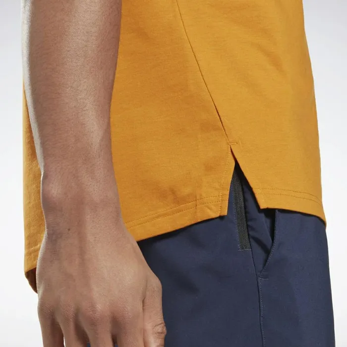 TShirts and Graphic Tees Mens Reebok Speedwick Graphic Move TShirt Radiant Ochre