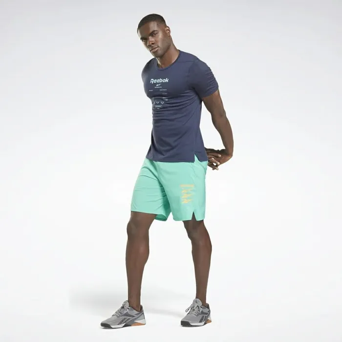 TShirts and Graphic Tees Mens Reebok Speedwick Graphic Move TShirt Vector Navy