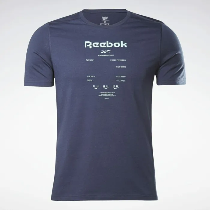 TShirts and Graphic Tees Mens Reebok Speedwick Graphic Move TShirt Vector Navy
