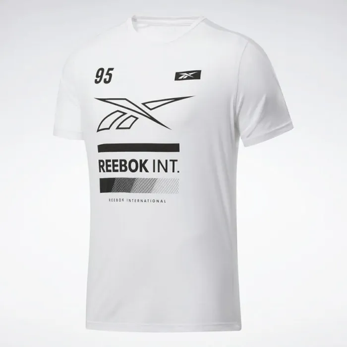 TShirts and Graphic Tees Mens Reebok Speedwick Graphic Move Tee White