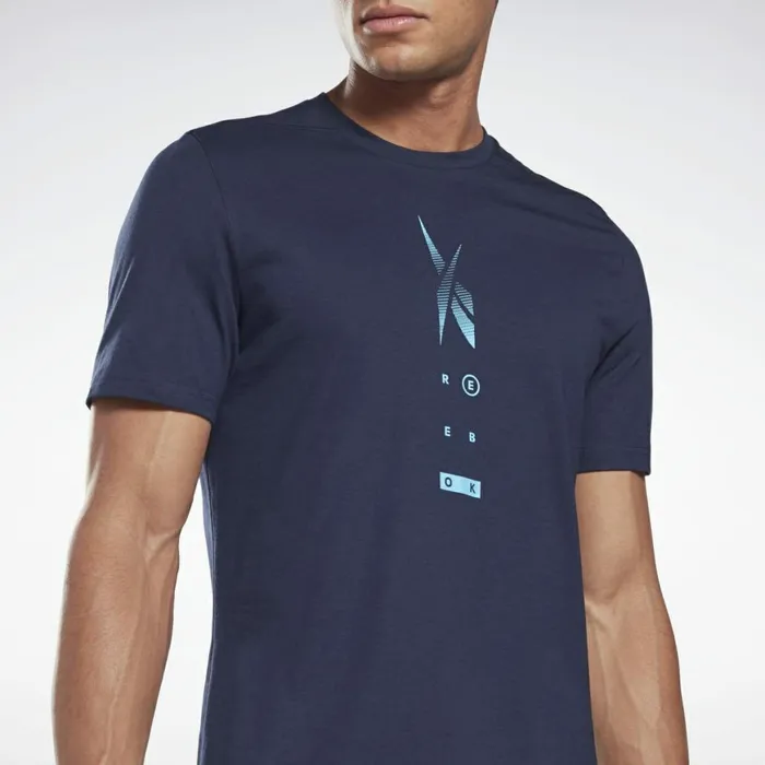 TShirts and Graphic Tees Mens Reebok Speedwick Move TShirt Vector Navy