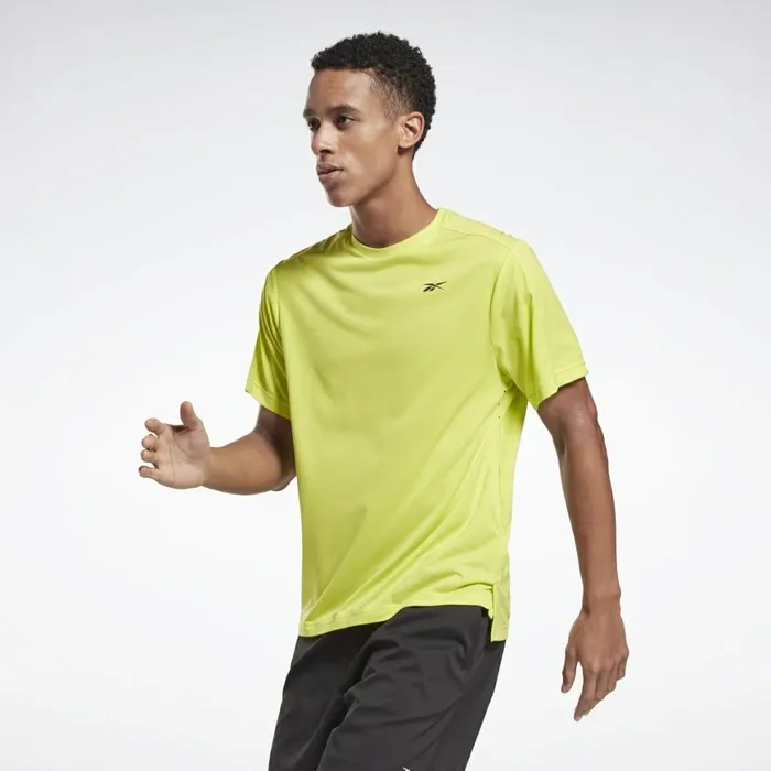 TShirts and Graphic Tees Mens Reebok United By Fitness Perforated TShirt Acid Yellow TShirts and Graphic Tees Mens Reebok United By Fitness Perforated TShirt Acid Yellow