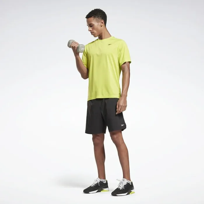 TShirts and Graphic Tees Mens Reebok United By Fitness Perforated TShirt Acid Yellow