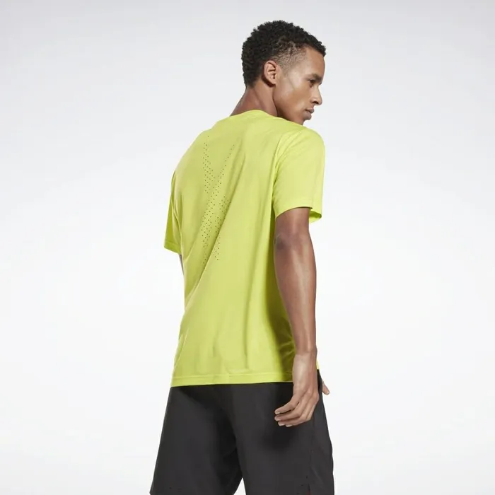 TShirts and Graphic Tees Mens Reebok United By Fitness Perforated TShirt Acid Yellow