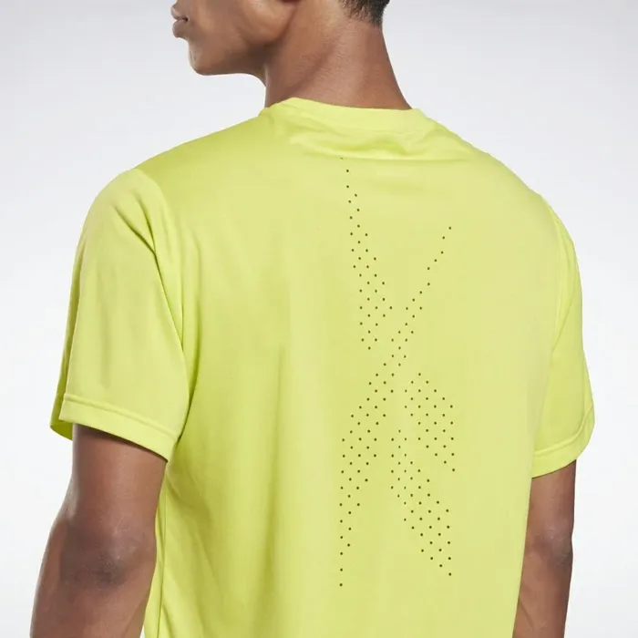 TShirts and Graphic Tees Mens Reebok United By Fitness Perforated TShirt Acid Yellow