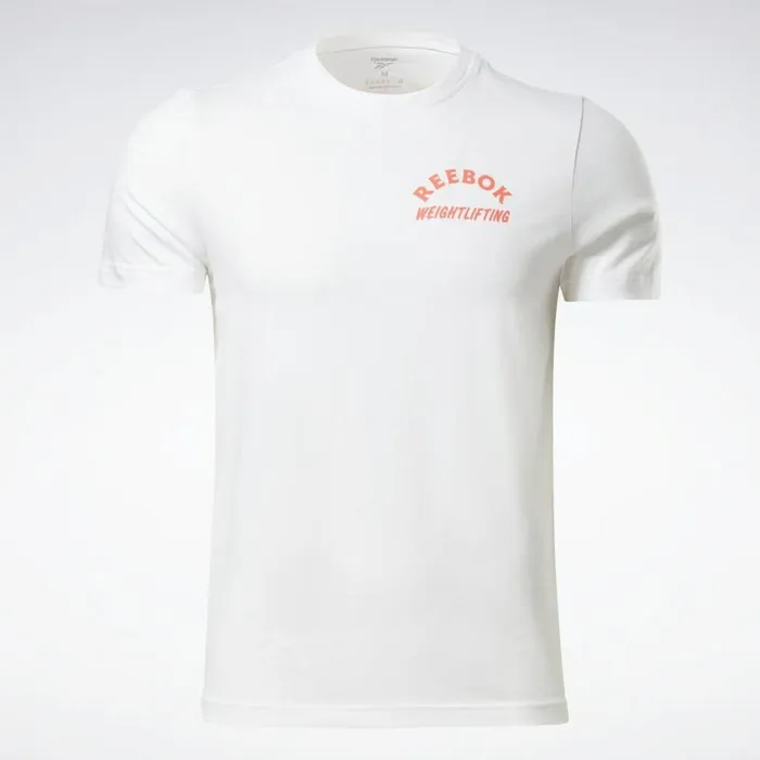 TShirts and Graphic Tees Mens Reebok Weightlifting TShirt White