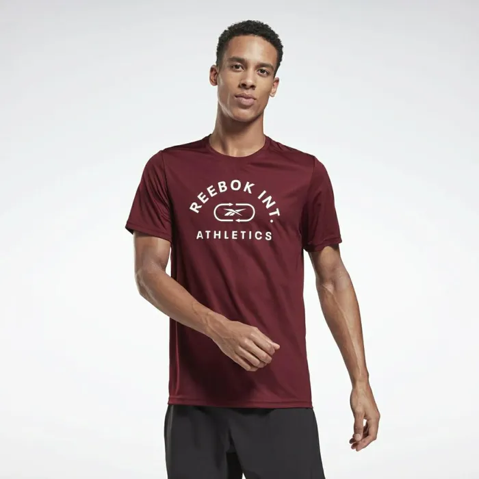 TShirts and Graphic Tees Mens Reebok Workout Ready Graphic TShirt Maroon