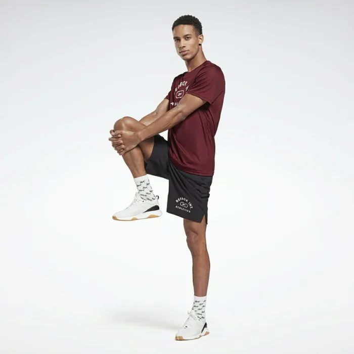 TShirts and Graphic Tees Mens Reebok Workout Ready Graphic TShirt Maroon