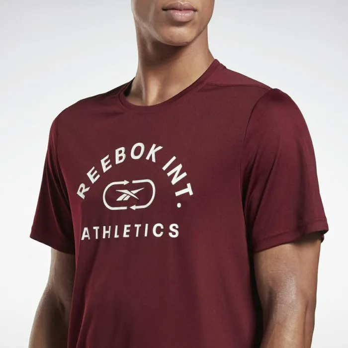 TShirts and Graphic Tees Mens Reebok Workout Ready Graphic TShirt Maroon