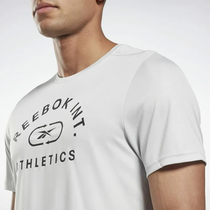 TShirts and Graphic Tees Mens Reebok Workout Ready Graphic TShirt Pure Grey 2