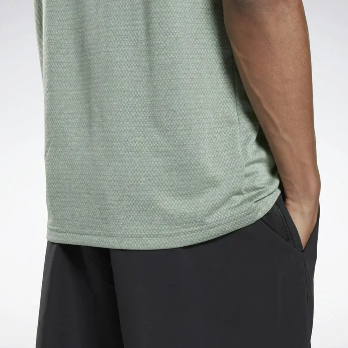 TShirts and Graphic Tees Mens Reebok Workout Ready Mlange TShirt Harmony Green
