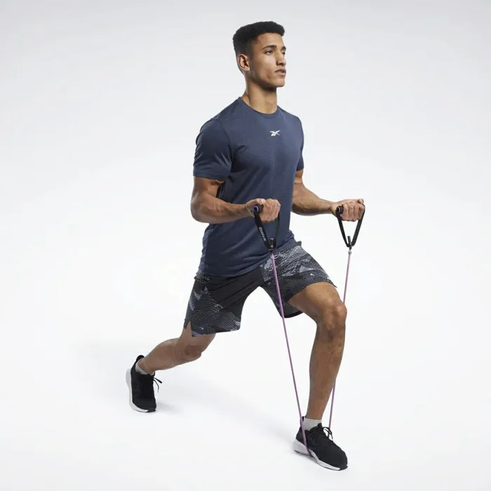 TShirts and Graphic Tees Mens Reebok Workout Ready Mlange Tee Vector Navy