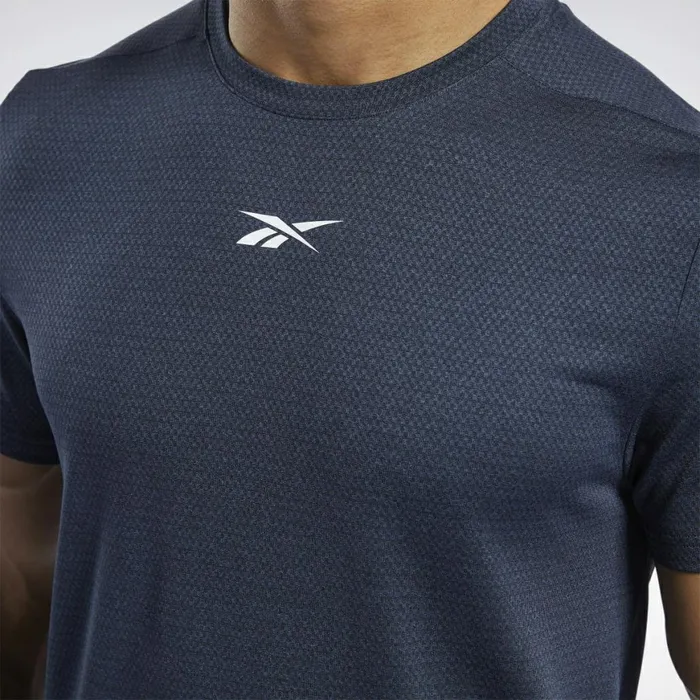 TShirts and Graphic Tees Mens Reebok Workout Ready Mlange Tee Vector Navy
