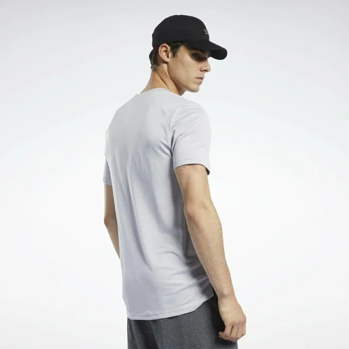 TShirts and Graphic Tees Mens Reebok Workout Ready Melange Tee Sterling Grey